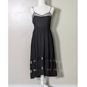 Re:named Dress Womens Small Black Lace Trim Spaghetti Strap Y2K Feminine Lace
